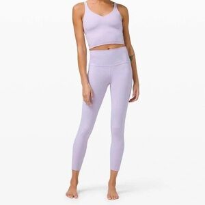 Lululemon rare lavender purple lined align leggings size 6.